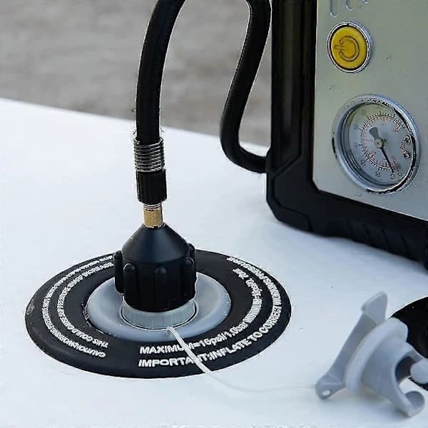Kajakadapter, Kajakbåt Luftpump Luftventiladapter, Standardventiladapter, Stand Up Paddle Board Nautisk Flotte Sup Pumpadapter svart
