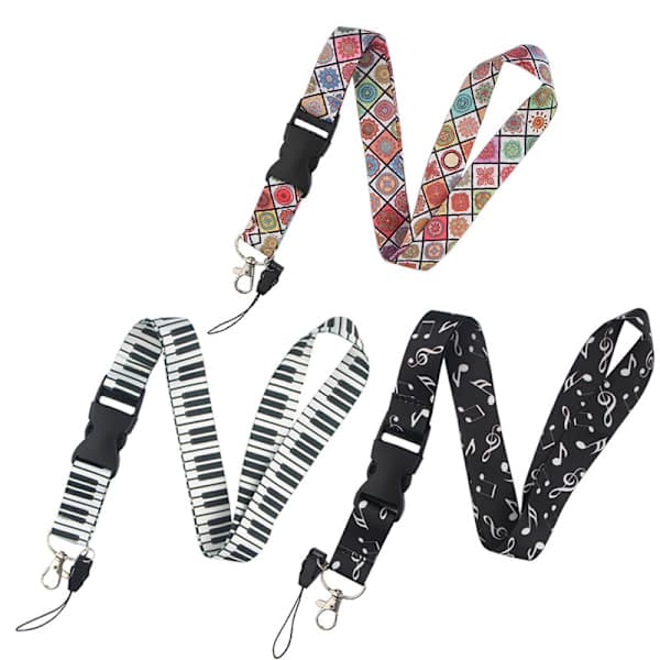 3-pack Camera Lanyards, Detachable Cell Phone Straps in Various Designs