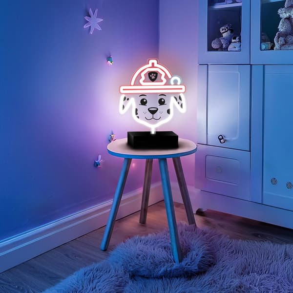 Paw Patrol Neon LED Marshall – 25×25 cm med Stativ & USB-strøm multifärg multicolor