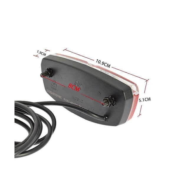 Elsykkel baklys LED sykkelbaklys 6V-48V med reflektor