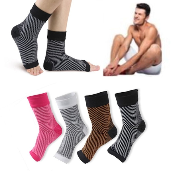 Neuropati strømper Lindrende Kompressionsstrømper SORT S/M Sort Black S/M