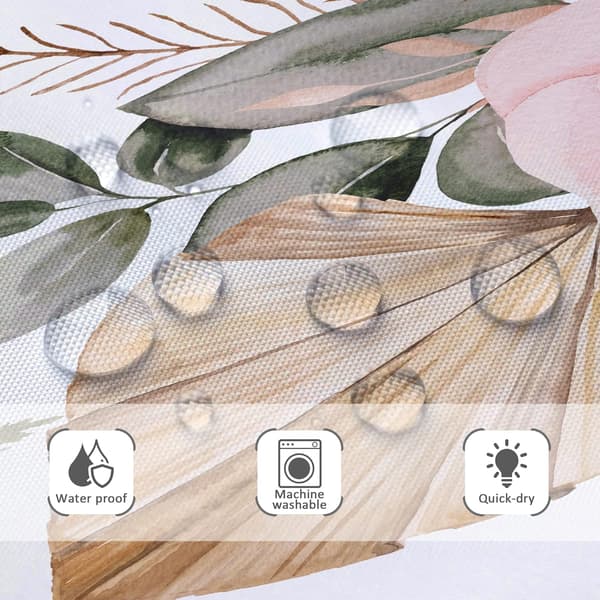 Boho Bohemisk Ros Blommig Duschdraperi 150x180 cm Blush Flow