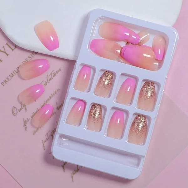24 pcs False Nails French Style Nails MJE-120