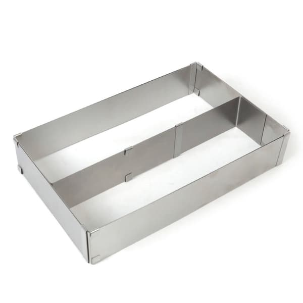 Justerbar rektangulær kakering Silver silver