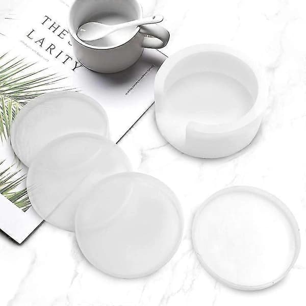 Resin Coaster Molds, Epoxy Resin Silicone Molds with Storage Box, Coaster Molds for R