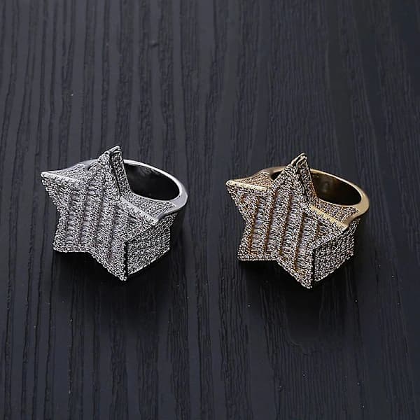Herrring Dam Micro Pavé Guld Silver Finish Kubisk Zirkonia
