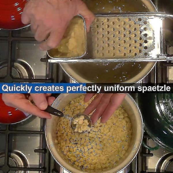 Spaetzle-maker i rustfritt stål med komfortabelt grep