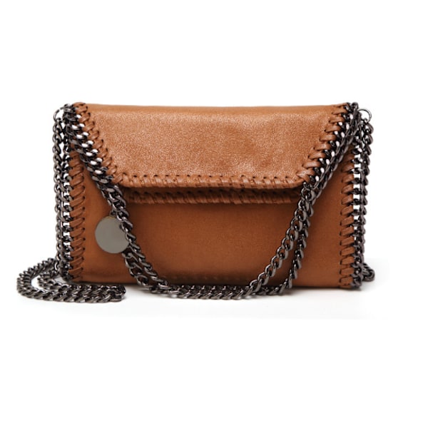 Ketjulaukku, keskikokoinen olkalaukku, naisten crossbody-laukku, Khaki Khaki