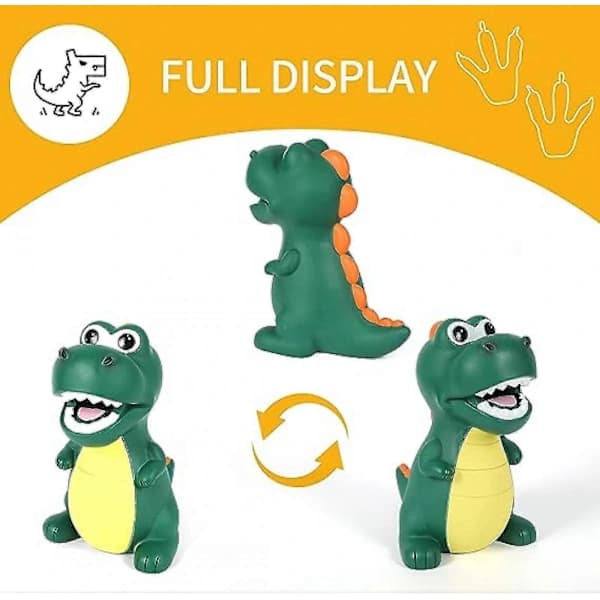 Grønn dinosaur-sparegris for barn