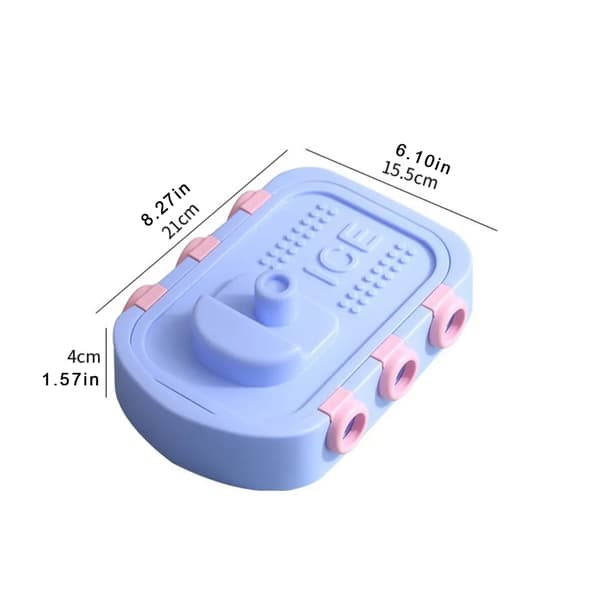 Isform til ispinde, silikoneforme til ispinde med pinde, børns DIY isform med låg isterningform, BPA-fri blå