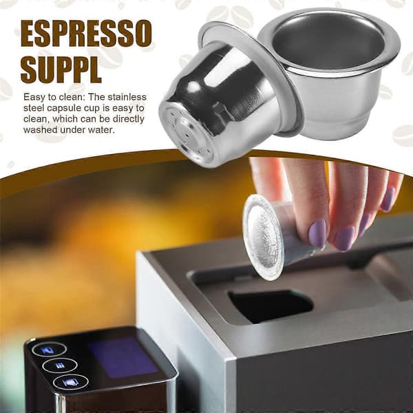 Gjenbrukbare kaffekapsler i rustfritt stål for Nespresso