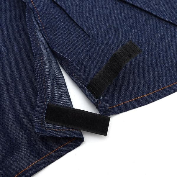 Forkleder med splittede ben for keramikk, skulptur, overall for pottemakere deep blue