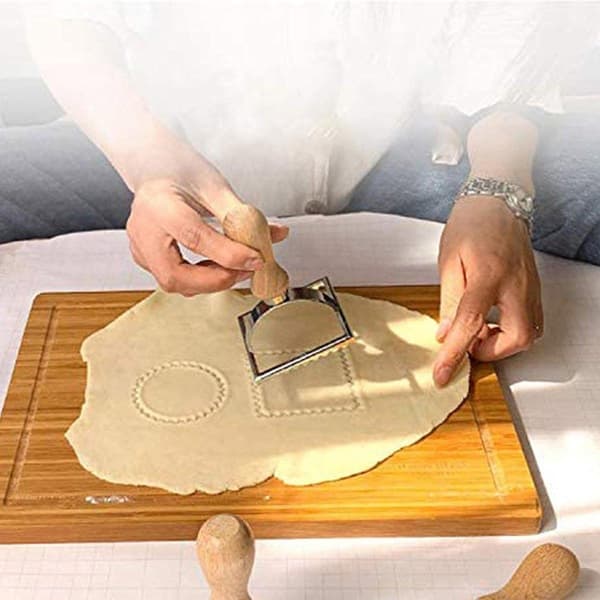 3 stk. Dumplingformer med preget mønster, kakeformer med blondemønster for baking