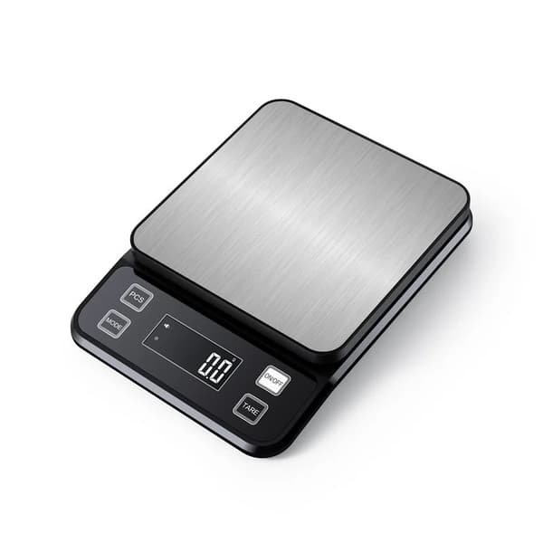 Waterproof Digital Kitchen Scale 3kg/0.1g, Rechargeable, for Cooking & Baking