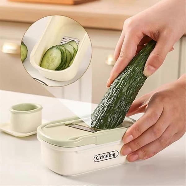 Multifunctional Garlic Chopper - Manual Vegetable Slicer, Compact Kitchen Tool for Garlic, Ginger, etc.