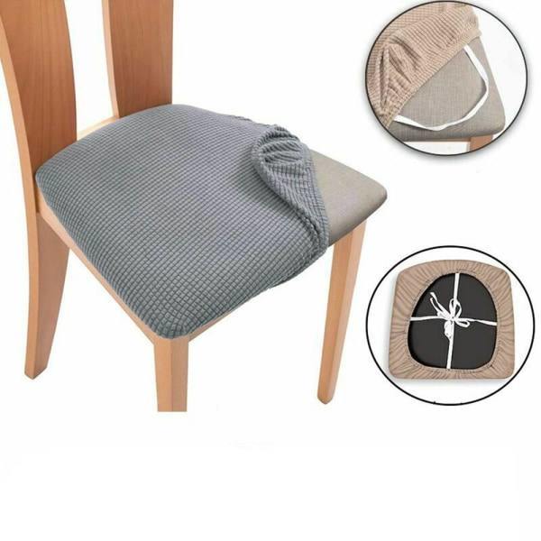 Stolsöverdrag ljusgrå 4-pack ljusgrå ljusgrå light grey 4PCS