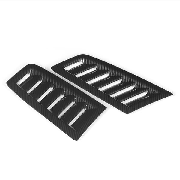 Par panserlufteventiler, foran, universal, karbonfiberlook, erstatning for Focus RS MK2-stil