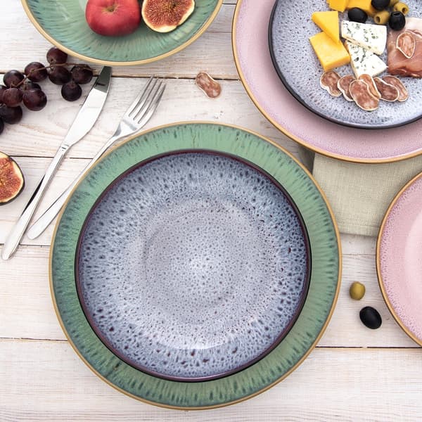 GLAZE grön keramiktallrik 27 cm
