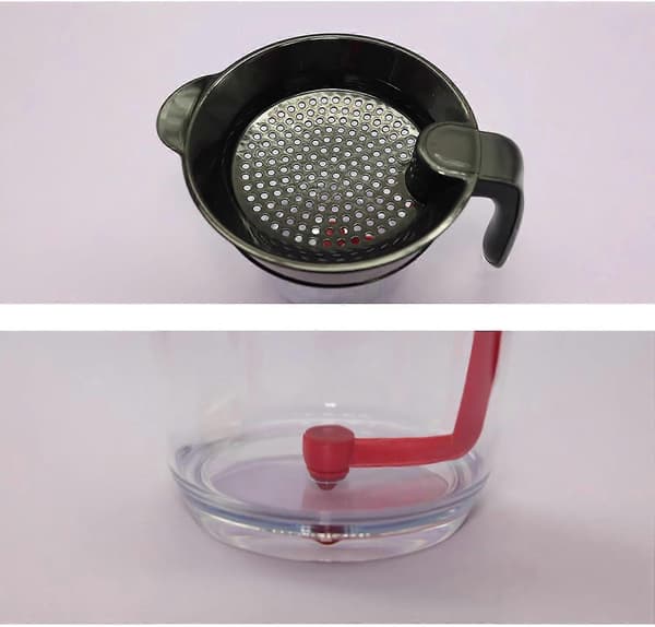 Sausseparator med bunnutløp og sil 33oz Fettseparator for å lage sunne sauser