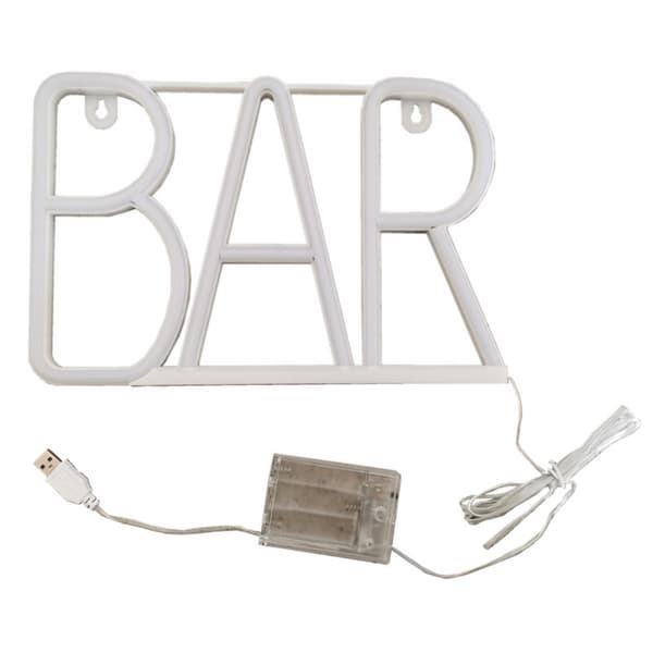 LED-bokstavlampe BAR 28,5x19cm for pub, hjemmefest, bryllupsdekorasjon og julelys