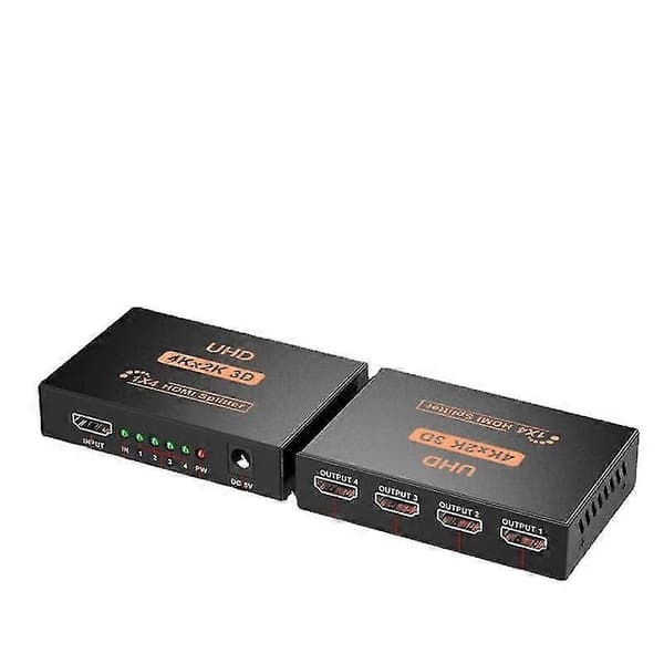 HDMI-splitter 1 in 4 ut 4-vägs HDMI-distribution stöder 3D 4K 1080P HDMI-splitter 1X4 HDMI-splitter