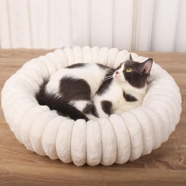Donut hundekurv kattekurv, rund donutformet seng, vaskbar kjæledyrseng