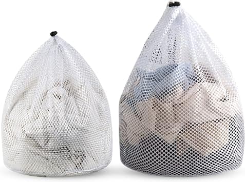 (2 pakker 50*70, 60*80) Mesh vaskepose - Maskinvaskbar snøre