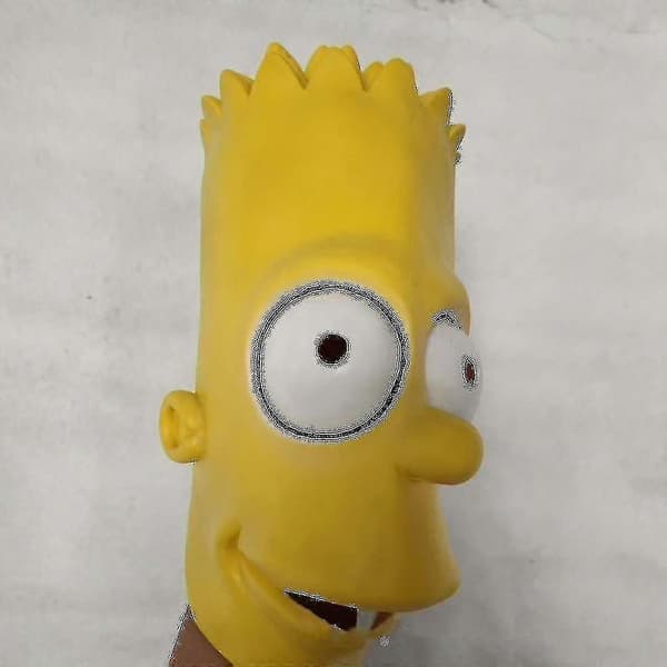 The Simpsons Bart Mask Halloween Högkvalitativ Latex Kostym Mask - JA