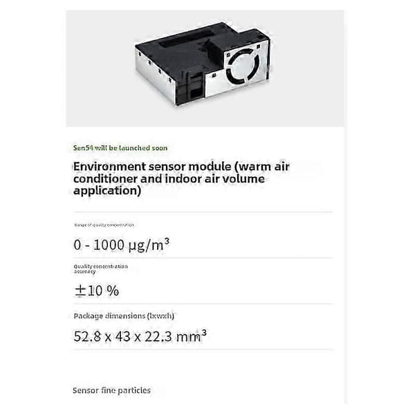 SDN-T HVAC og indendørs luftkvalitetsapplikationsmodul SEN54 Miljøsensor med SEN55