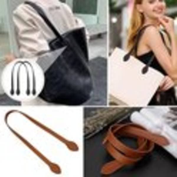 Leather Bag Handles, 6-piece set, Leather Bag, with Ear-shaped Leather Handles