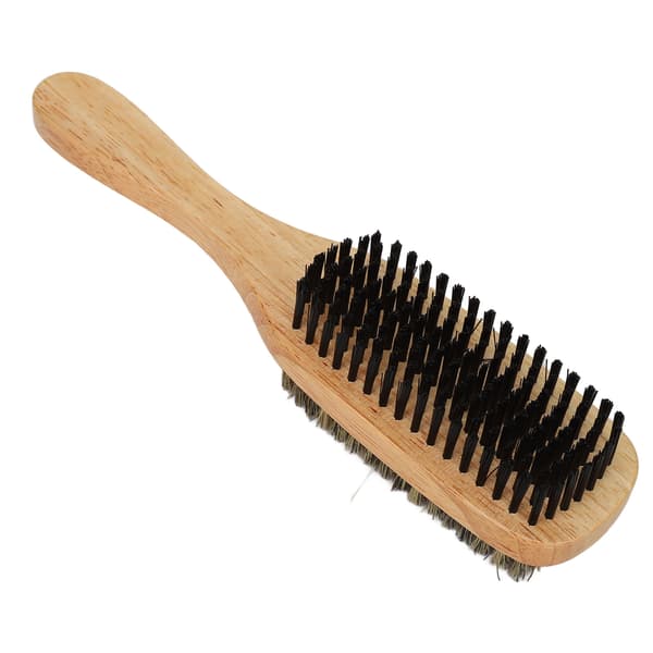 Beard Brush Large Beech Wood Ergonomic Handle Portable Practical Moustache Brush for Salon & Home