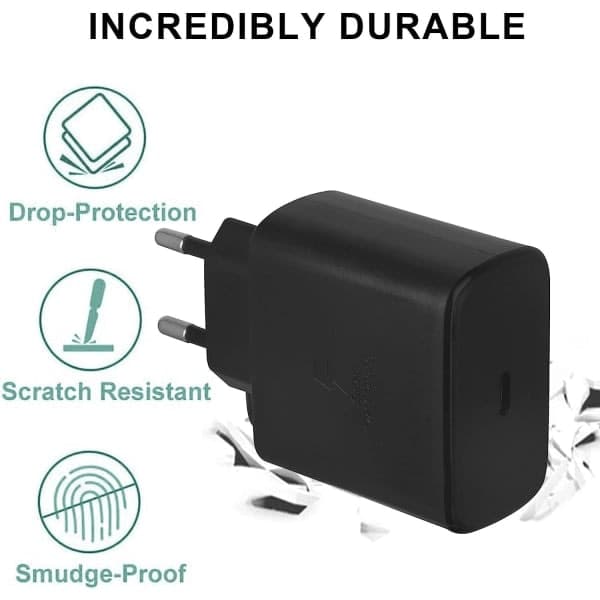 45W USB Typ-C Snabbladdare för Samsung Svart
