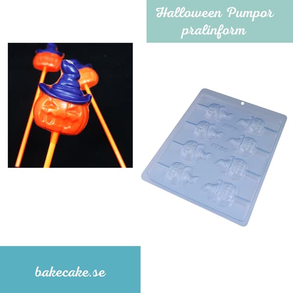 Pralineform Klubba Græskar - Halloween - Græskar - BWB 9758 Transparent transparent
