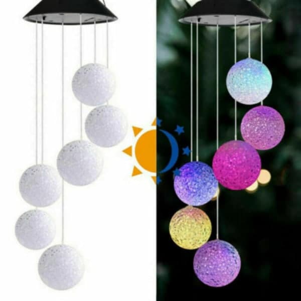 LED-kulelys Utendørs Vindklokke LED-lampe