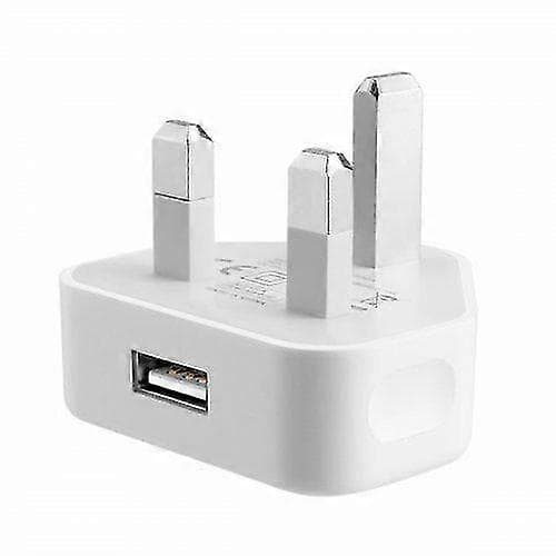 Strømadapter 3-benet stik Væglader 123-port Dual USB til telefoner tablets