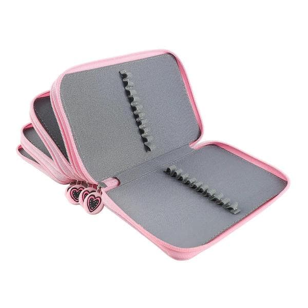 Pennalhus 72 rum Oxford 4-lags 20x12,5x8,7 cm pink