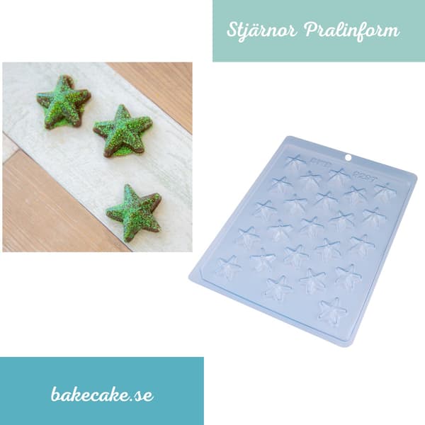 Pralineform Stjerne Chokoladeform - BWB 9297 Transparent transparent