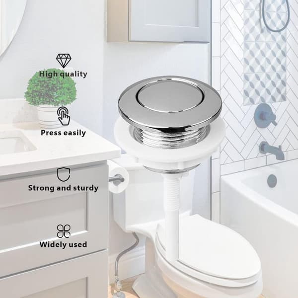 Toalettspyleknapp Rund Enkel Trykkventilhette for Sisterne-lokk 38 mm