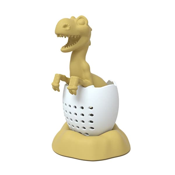 Silikone tekande med dinosaur, varmebestandig te-si, dejlig form til løs te