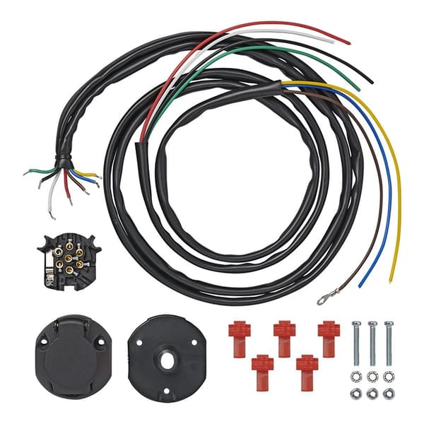 Forkoblet kontakt 7-polet PVC + 1,50 m kabel
