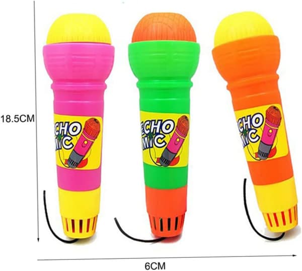 2 pcs Funny Eco Microphones for Kids, Durable Plastic Pretend Microphones, Practical Microphone