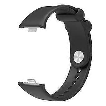 Compatible with Xiaomi Smart Band 8 Pro Solid Color Wristband Replacement Silicone Watch Strap (Black)