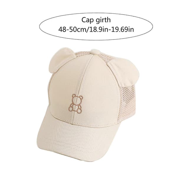 Opgraderet baseballkasket til børn, solhat med mesh, karamel til drenge og piger mesh cap caramel