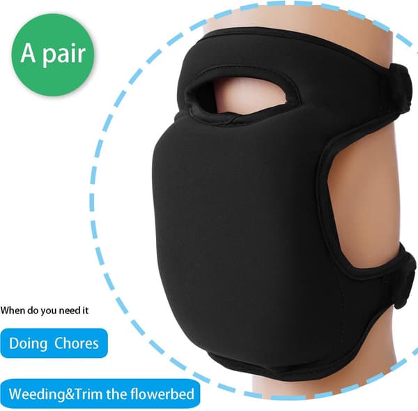 1 par - Trädgårdsknäskydd - Mjuka bekväma knäskydd - Extra tjockt memory foam - Knäskydd