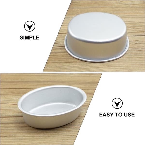 10 stk Mini Oval Eggformede Aluminiumslegering Metall Ostekakeformer Brødformer Kakefat Pudding Gelébokser DIY Bakeri