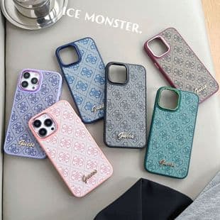 Luksuriøst etui til iPhone 14 Klaff Kortholder Elegant Design 4G-mønster, Rosa