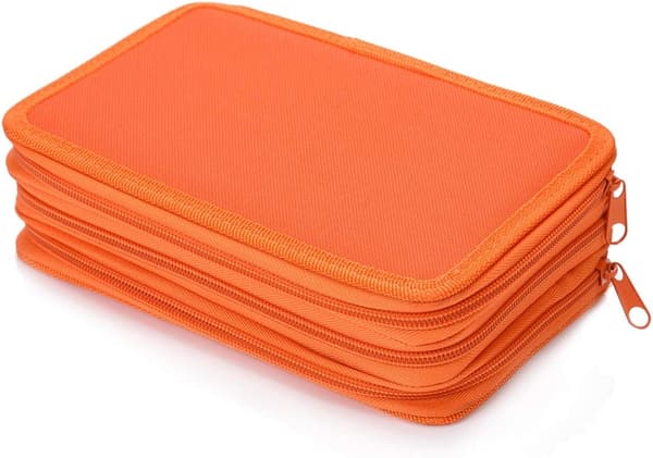 Portable 3 Layers Zipper Pencil Case Large Capacity Pen Bag
