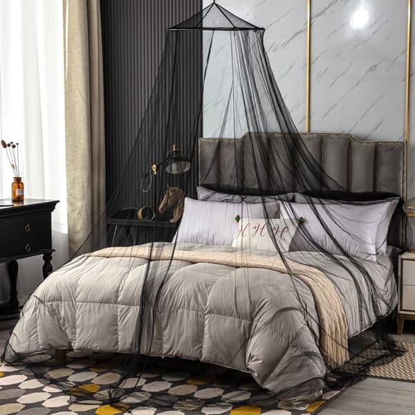 Mosquito Net for Canopy Bed, King Size Ceiling Canopy Bed Curtains, Dome Mosquito Net Bed Tent (White)