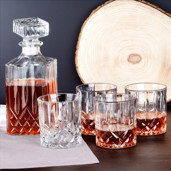 Whiskyglas og karaffel 900 ml + 4x300 ml, 5 stk.