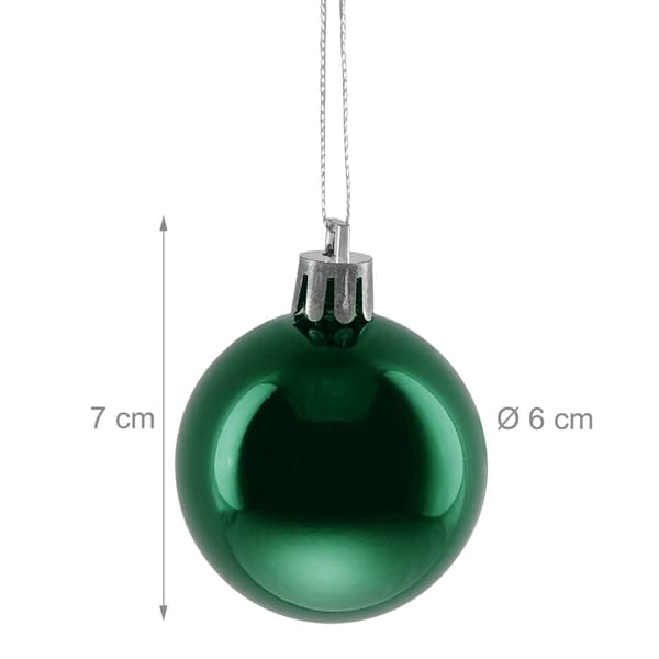 50 glänsande julgranskulor – Dekorativt set